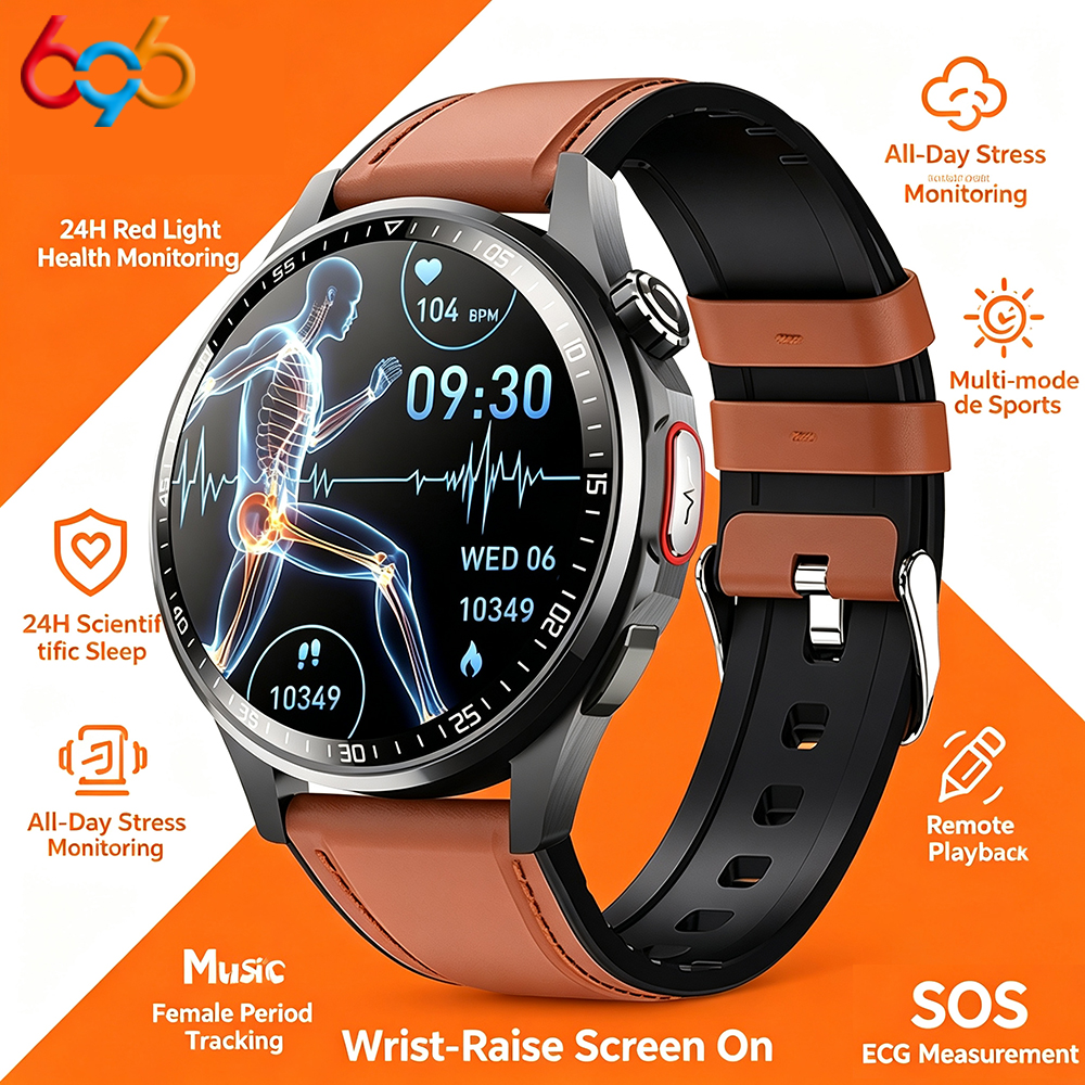 Fall Detection Watch - Men Smart Watch Ultra HD Screen