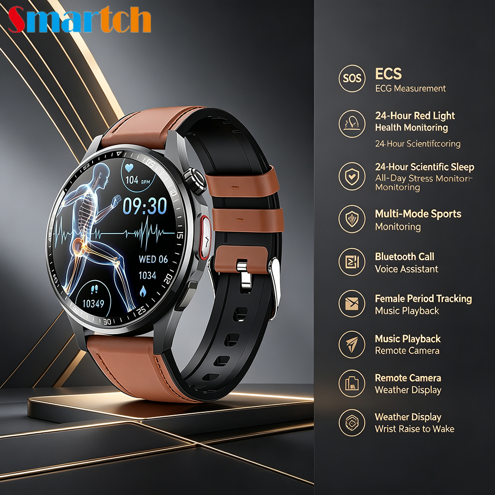 Fall Detection Watch - SOS Alert Heart Rate Fitness Sports