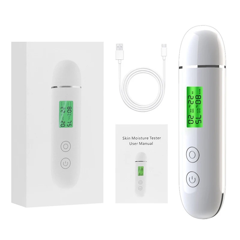 Galvanic Skin Sensor - Portable Rechargeable Skin Analyzer Detector LCD