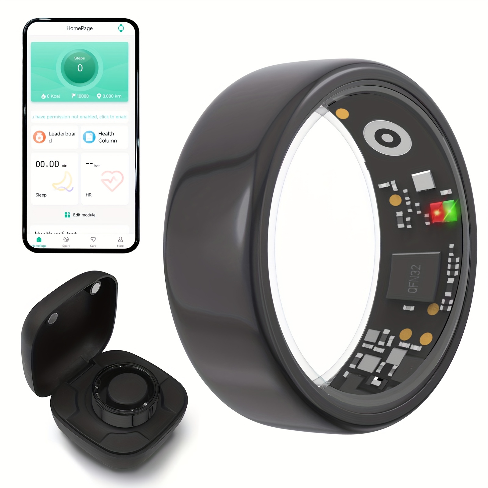 Temperature Ring Skin - Smart Ring Men Women with Charging