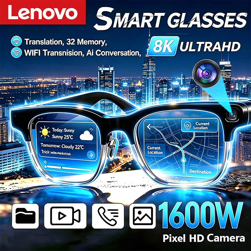 Lenovo New AI Smart Glasses 8K - Smart Glasses Lens review and price