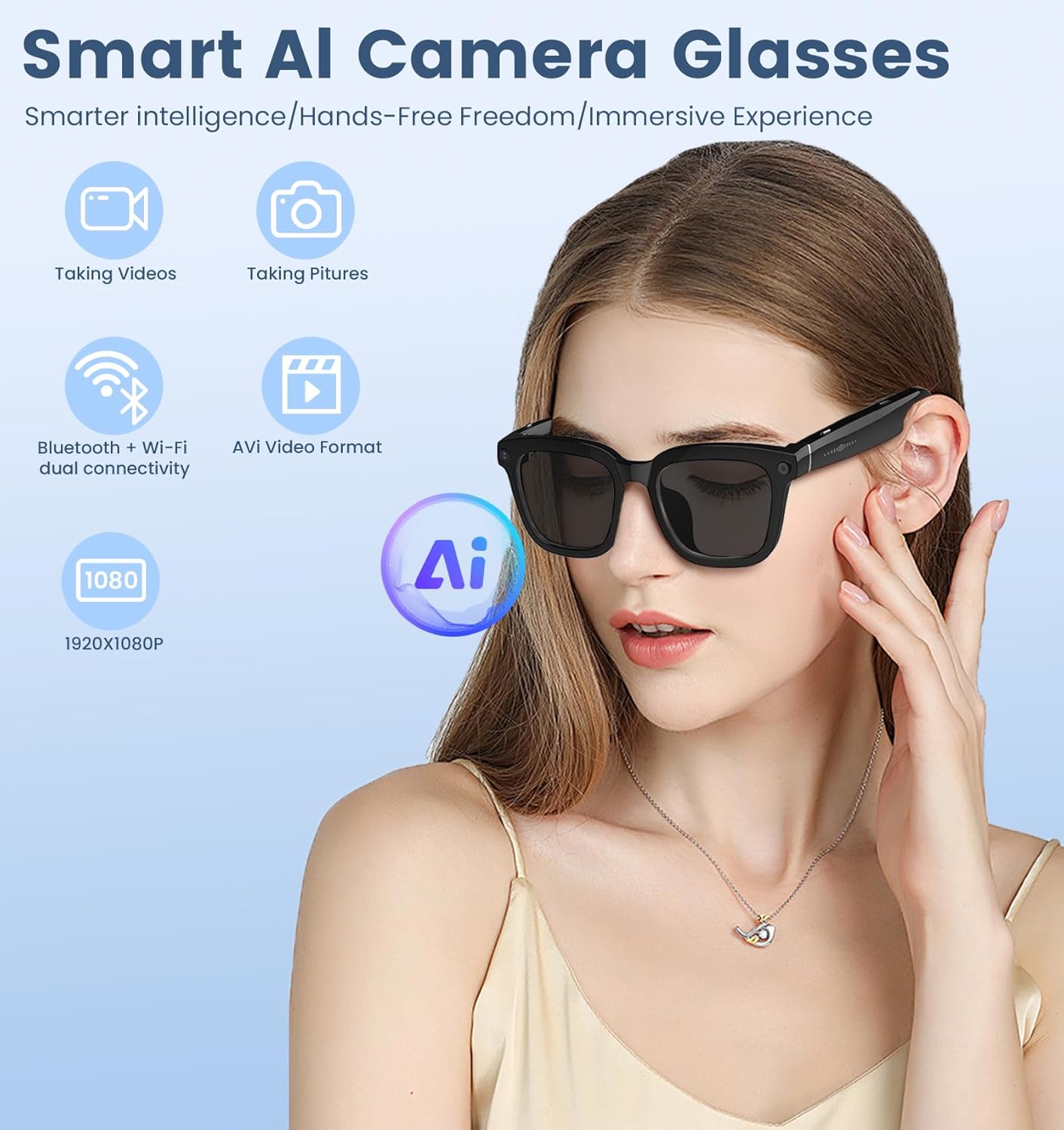 AI Smart Camera Glasses 1080P  - Smart Glasses Lens review and price