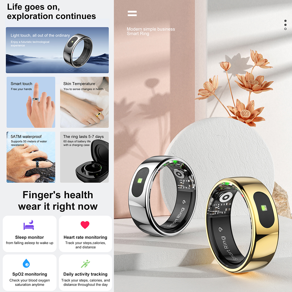 R08 Fitness Tracker Smart Ring - Temperature Ring Skin review and price