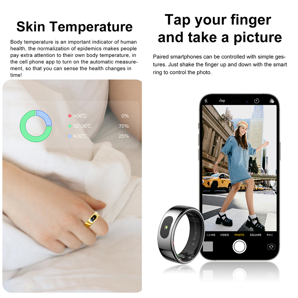 R08 Fitness Tracker Smart Ring - Temperature Ring Skin review and price