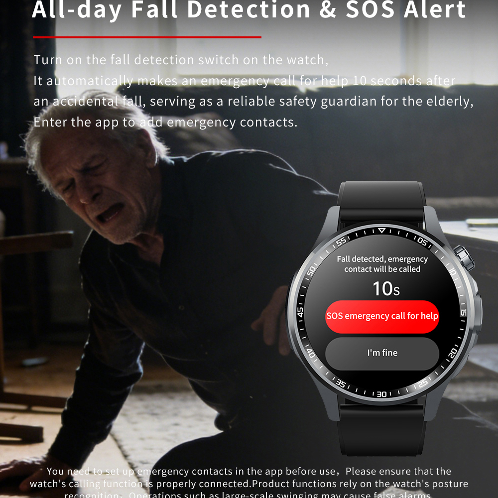 Men Smart Watch Ultra HD Scree - Fall Detection Watch review and price