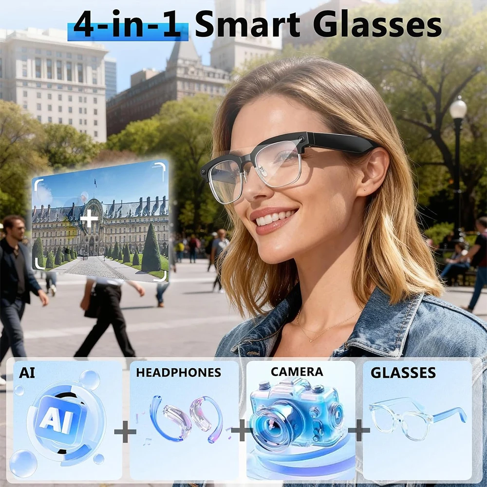 4K Smart AI Glasses 8MP Camera - Smart Glasses Lens review and price