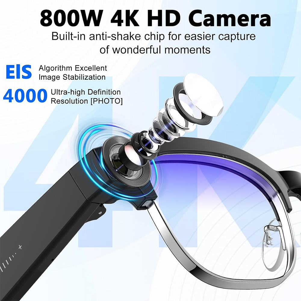 4K Smart AI Glasses 8MP Camera - Smart Glasses Lens review and price