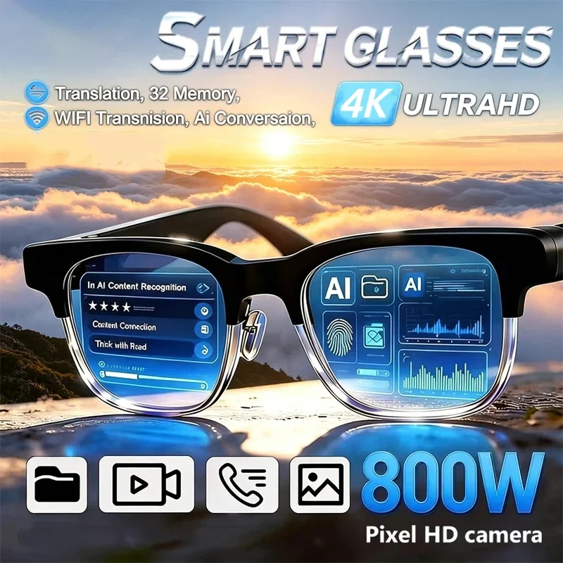 AI Smart Glasses 4K Remote Con - Smart Glasses Lens review and price