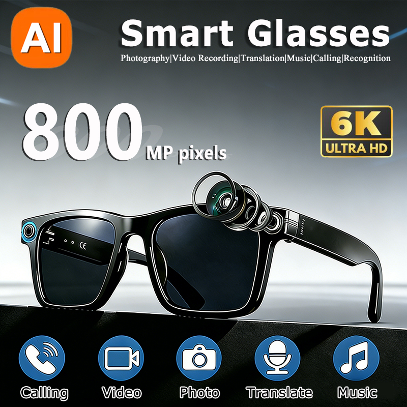 6K HD AI Camera Glasses 800MP  - Smart Glasses Lens review and price