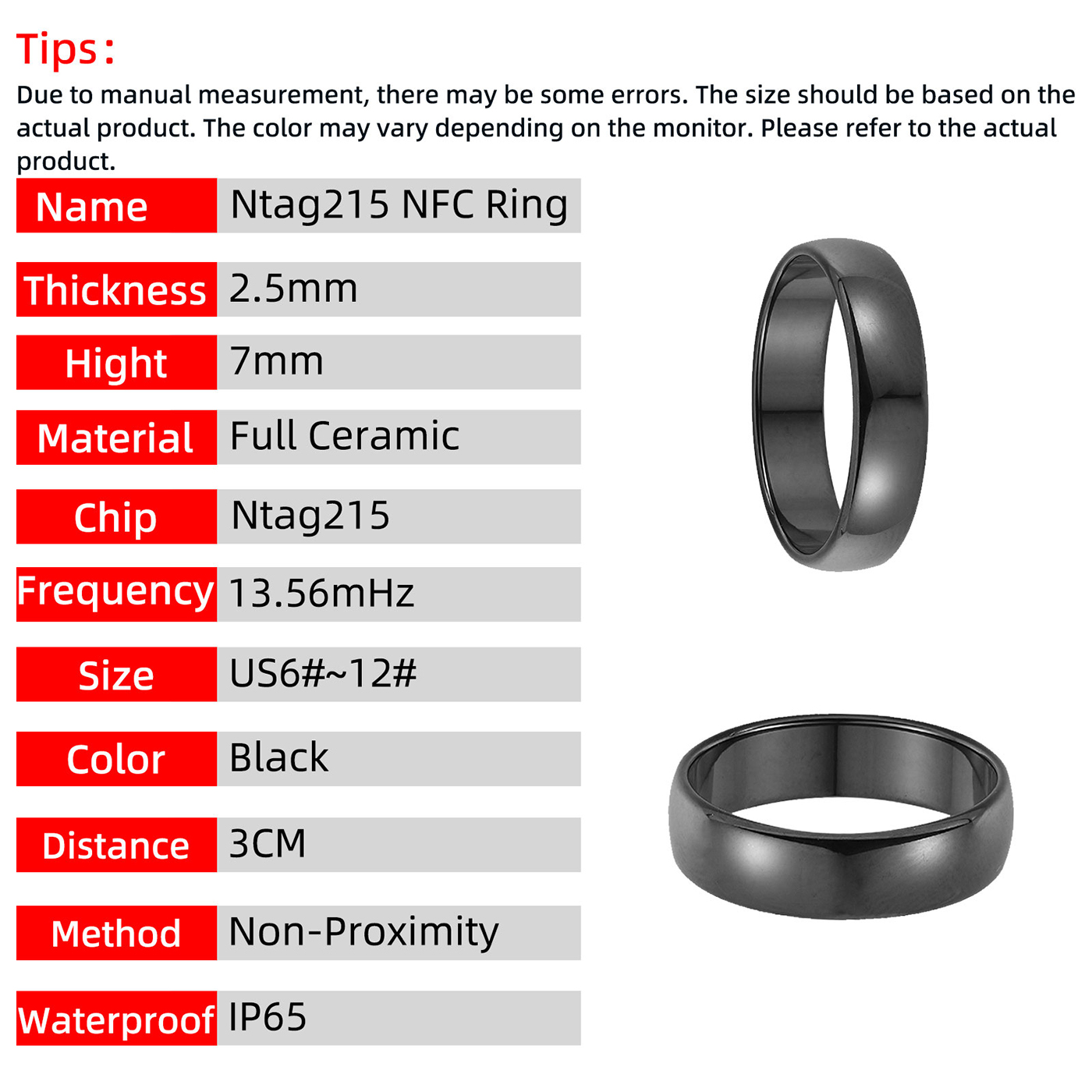 Ntag215 NFC Full Ceramic Smart - Smart Ring Nfc Pay review and price